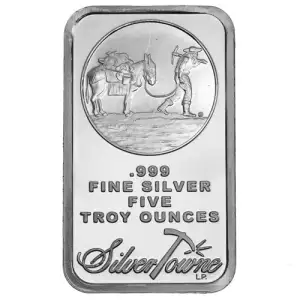 5oz Silver Towne Prospector .999 Silver Bar