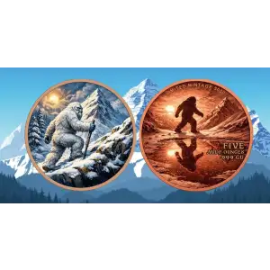 5oz Summit Yeti Colorized Shaped .999 Copper in Capsule