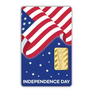 2024 Independence 1/10 oz gold bar in Assay card 