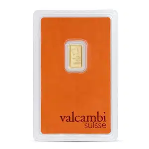 0.5g Valcambi .9999 Gold Bar in Assay