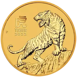 2022 1/4oz Australian Perth Mint .9999 Gold Lunar III: Year of the Tiger (2)