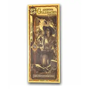 25 Arizona GoldBack Note 1/40th oz .999 Gold (2)