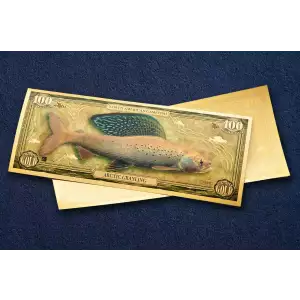100mg Aurum Arctic Grayling 24k Gold Foil Note