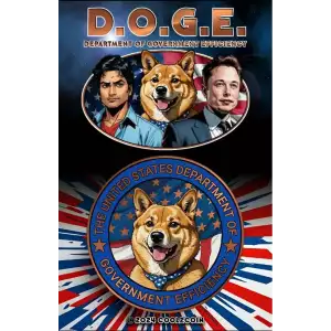 33g D.O.G.E. (Dept of Govt Efficiency) Colorized Copper Round