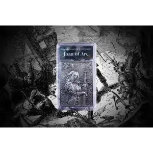 2026 1oz Samoa Legendary Warrior Women Series Joan of Arc .999 Silver High Relief Antique Coin Bar (2)