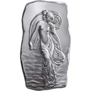 1kg Woman on the Water .9999 Silver Antiqued Art Bar