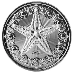 2024 1oz Scottsdale Mint EC8 Montserrat Starfish .999 Silver Coin