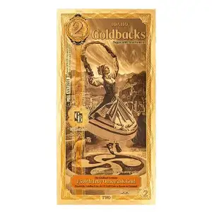 2 Idaho GoldBack Note 1/500th oz .999 Gold