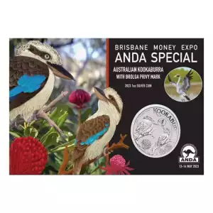 2023 1oz Australian Perth Mint .9999 Silver Kookaburra Coin W/ Brolga Privy (2)