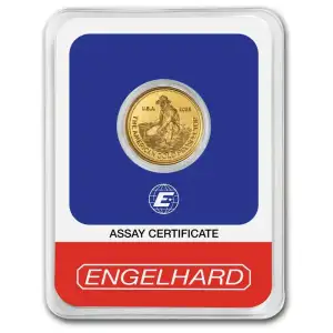 2025 1/10oz Engelhard Prospector .9999 Gold Round in Assay