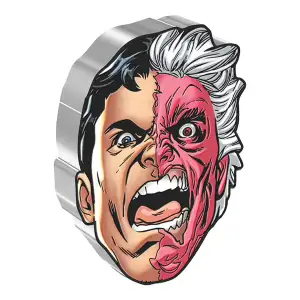 2022 1oz Niue DC Faces of Gotham Series: Two-Face .999 Silver Shaped Coin