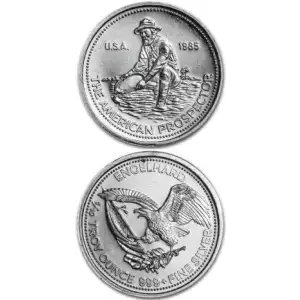 1985 1/4oz Engelhard Silver Prospector Round (Our Choice)