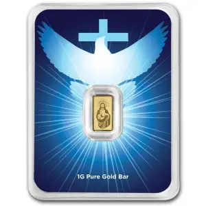 1g Jesus Christ .9999 Gold Proof-like Bar in TEP