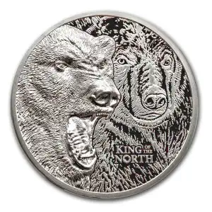 2024 1oz Cook Islands King of the North: Polar Bear .9999 Silver Coin