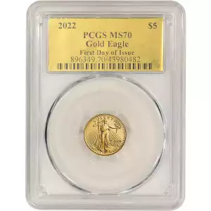 2022 1/10 oz Gold Eagle -  PCGS FDOI MS 70 (3)
