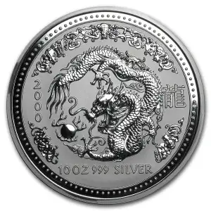 2000 10oz Australian Perth Mint Silver Lunar: Year of the Dragon