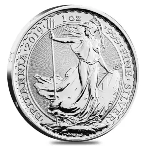 2019 1 oz Royal Mint Britannia W/ Pig Privy Rim .999 Silver Coin