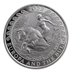 2022 1oz Malta Europa and the Bull .999 Silver Coin