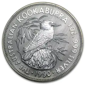 1990 1oz Australian Perth Mint Kookaburra .999 Silver