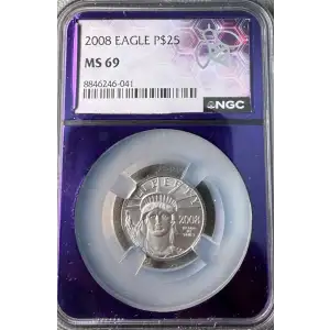 Platinum Bullion-Platinum Eagles--$25 Platinum Eagle 1/4 oz -Platinum- 25 Dollar