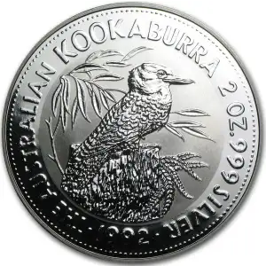 1992 2oz Australian Perth Mint Silver Kookaburra