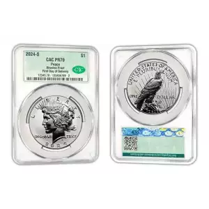 2024 S Reverse Proof Peace Silver Dollar - CACG RP70 First Day of Delivery