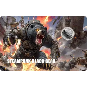 2026 1/1000th oz Steampunk Black Bear .9999 Platinum Coin in Card