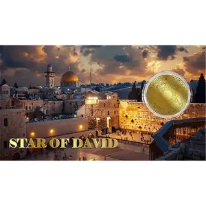 2026 1/1000th oz Liberia Star of David .9999 Gold Coin in card