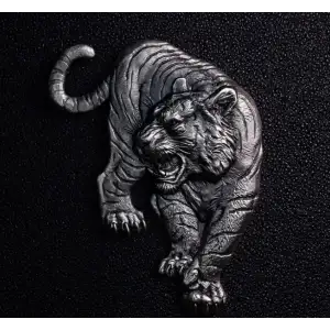 2025 1oz South Korea Komsco Mint Tiger .999 Silver Shaped Medal