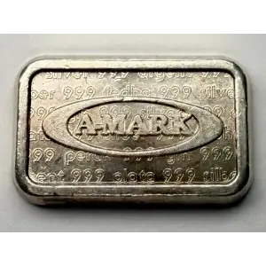 1980 1oz A-mark Vintage Ingot .999 silver bar
