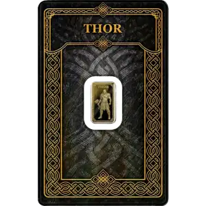 2026 1/100 oz Germania Mint Thor .9999 Proof Gold Bar in Assay