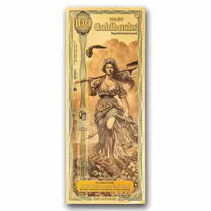 100 Idaho GoldBack Note 1/10th oz .999 Gold