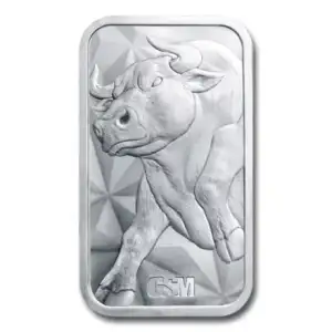 1oz GSM Bull and Bear .999 Silver Bar