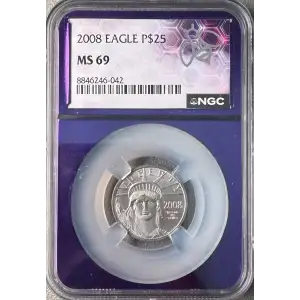 Platinum Bullion-Platinum Eagles--$25 Platinum Eagle 1/4 oz -Platinum- 25 Dollar