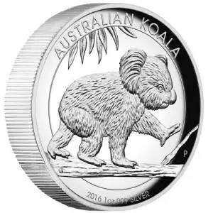 2016 1oz Australia Perth Mint KOALA HR Proof .999 Silver Coin