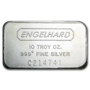 10oz Engelhard .999 Silver C series Bars (Random Design) (2)
