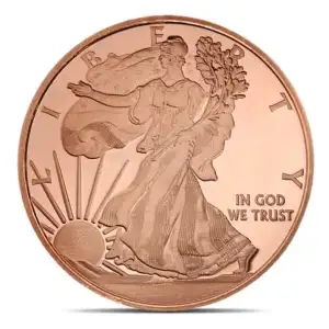 1 oz Walking Liberty .999 Copper Round