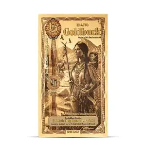 1/2 Idaho GoldBack Note 1/2000th oz .999 Gold