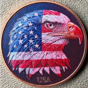 1 oz Colorized Freedom Eagle .999 Copper Round