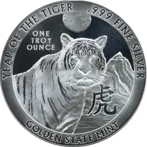 1 oz GSM Year of the Tiger .999 Silver Round