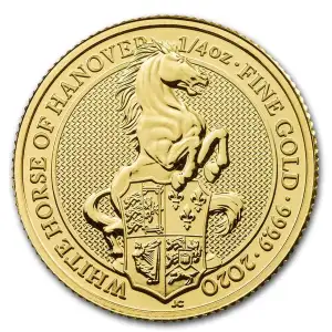2020 1/4oz Britain Queen's Beasts: The White Horse .9999 Gold Coin