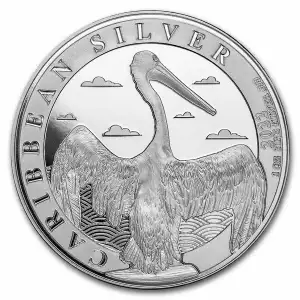 2022 1oz Barbados Caribbean Pelican .999 Silver Bu Coin
