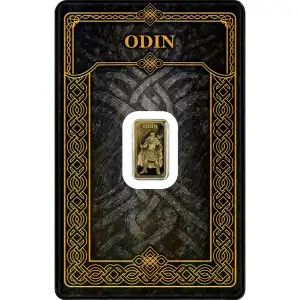 2026 1/100 oz Germania Mint Odin .9999 Proof Gold Bar in Assay