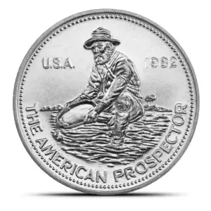 1982 1 oz Engelhard Prospector .999 Silver Round