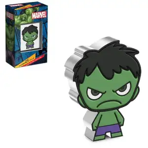 2023 2oz Niue Marvel The Incredible Hulk Chibi .999 Silver Colorized Coin in OGP