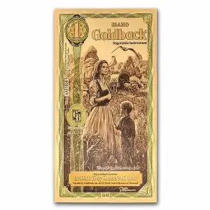 1 Idaho GoldBack Note 1/1000th oz .999 Gold