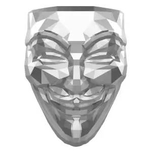 2oz South Korea Guy Fawkes Mask 