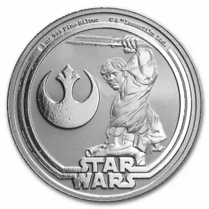2025 1oz Niue Star Wars Luke Skywalker .999 Silver BU Coin