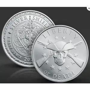 2026 1 oz GSM Silver Shield Liberty or Death .999 Silver Round