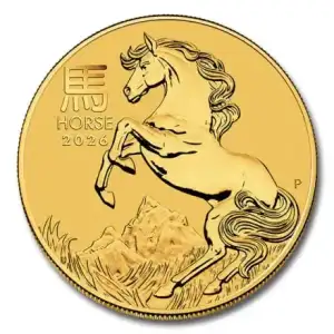 2026 1/2oz Australia Perth Mint Lunar Series III: Year of the Horse .9999 Gold Coin (2)